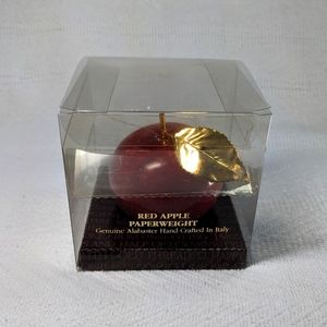 Twilight Apple Alabaster paperweight in original box